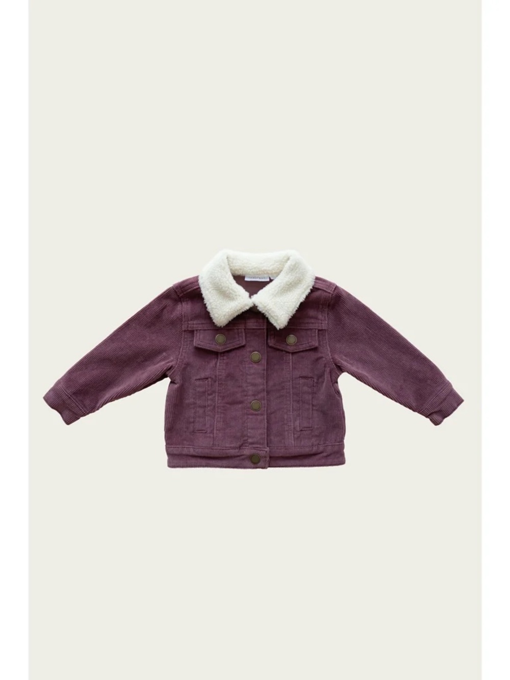 Jamie Kay Cord Jacket Sherpa Collar Rose Taupe Girls Size 6